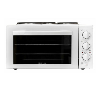 Davoline Star 4508WH Ηλεκτρικό Φουρνάκι 38lt με 3 Εστίες ΛΕΥΚΟ