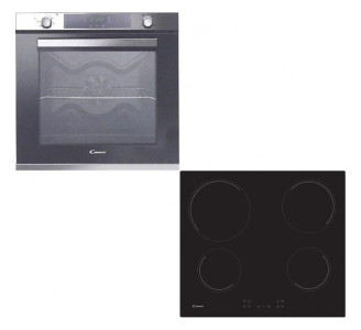 Candy Φούρνος 80lt άνω Πάγκου με Εστίες Κεραμικές FCXP825X + CH64CCB