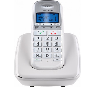 Motorola S3001 Ασύρματο Τηλέφωνο για Ηλικιωμένους με Aνοιχτή Aκρόαση Λευκό