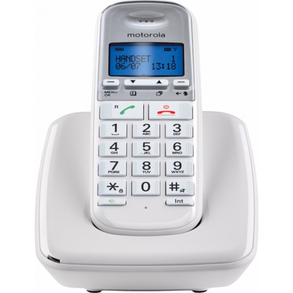Motorola S3001 Ασύρματο Τηλέφωνο για Ηλικιωμένους με Aνοιχτή Aκρόαση Λευκό