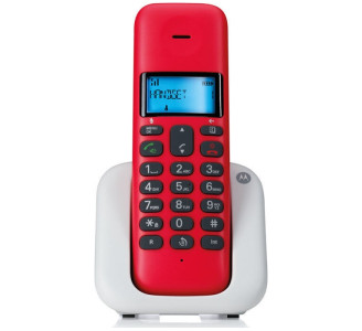 Motorola T301 Ασύρματο Τηλέφωνο με Aνοιχτή Aκρόαση Κόκκινο