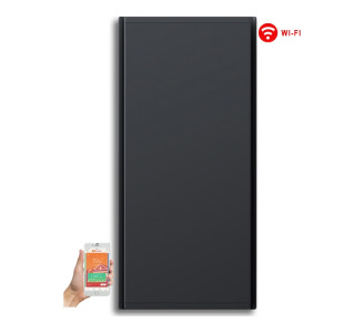 Radialight Icon 7 Επιτοίχιος Θερμοπομπός Μπάνιου 750W με Ηλεκτρονικό Θερμοστάτη και WiFi Grey