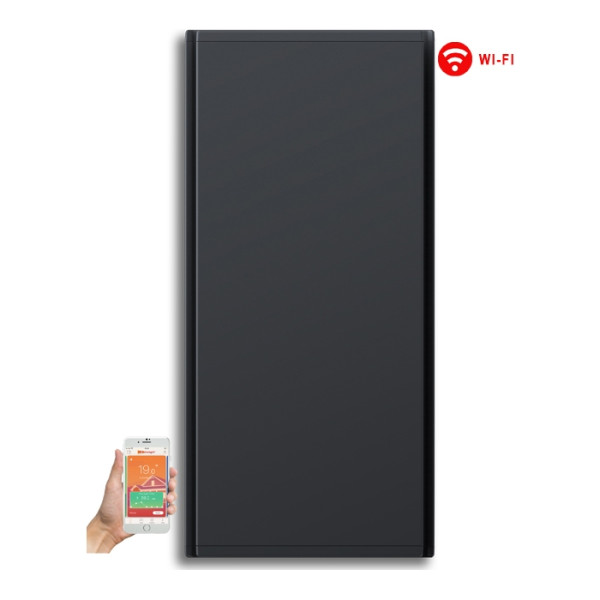 Radialight Icon 7 Επιτοίχιος Θερμοπομπός Μπάνιου 750W με Ηλεκτρονικό Θερμοστάτη και WiFi Grey