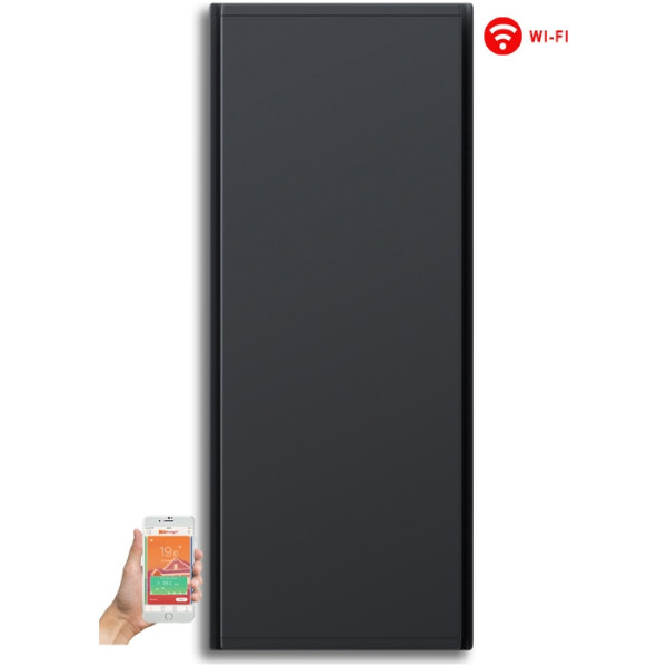Radialight Icon 10 Επιτοίχιος Θερμοπομπός Μπάνιου 1000W με Ηλεκτρονικό Θερμοστάτη και WiFi Grey