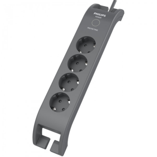 Πολύπριζο Ασφαλείας Philips SPN3140A/GRS 4 θέσεων με διακόπτη