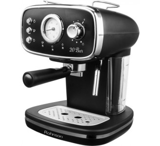 Rohnson R-985 Μαύρη Μηχανή Espresso 1100W Πίεσης 20bar