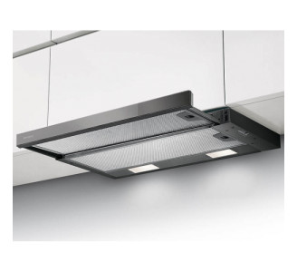 Faber Flexa Glass Συρόμενος Απορροφητήρας 60cm Μαύρος