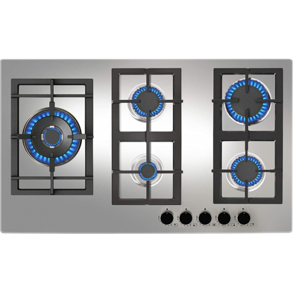 TEKA EFX 90.1 5G AI AL DR LEFT Gas hob with 5 high efficiency burners in 90 cm of natural gas