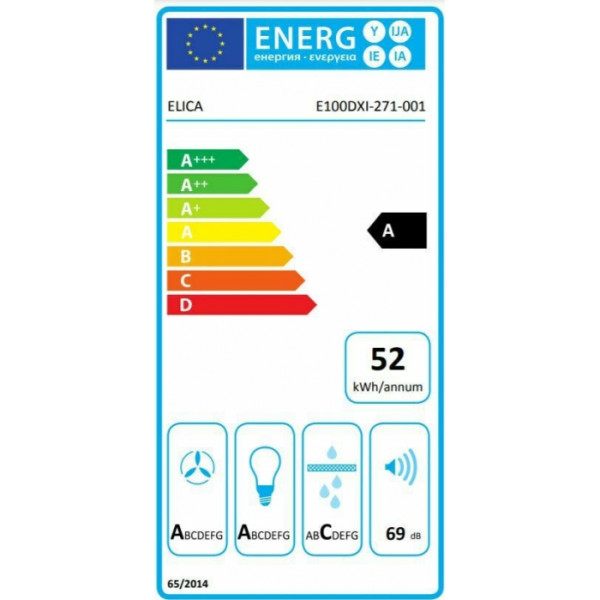 Elica Adéle BLIX / A / 90 Απορροφητήρας Καμινάδα 90cm Inox