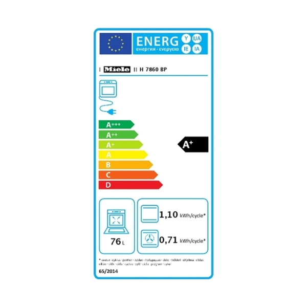 Miele H 7860 BP Φούρνος άνω Πάγκου 76lt χωρίς Εστίες Π59.5εκ.