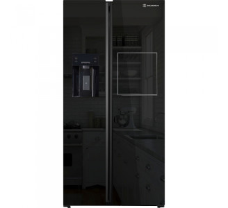 Morris B74558ESN Black Glass Ψυγείο Ντουλάπα