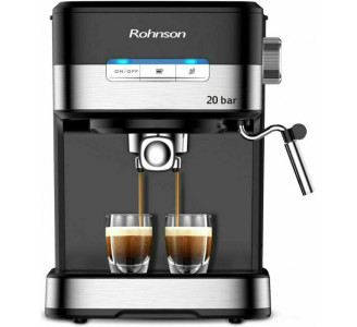 Rohnson Μηχανή Espresso 850W Πίεσης 20bar Μαύρη X1/KAF/R990