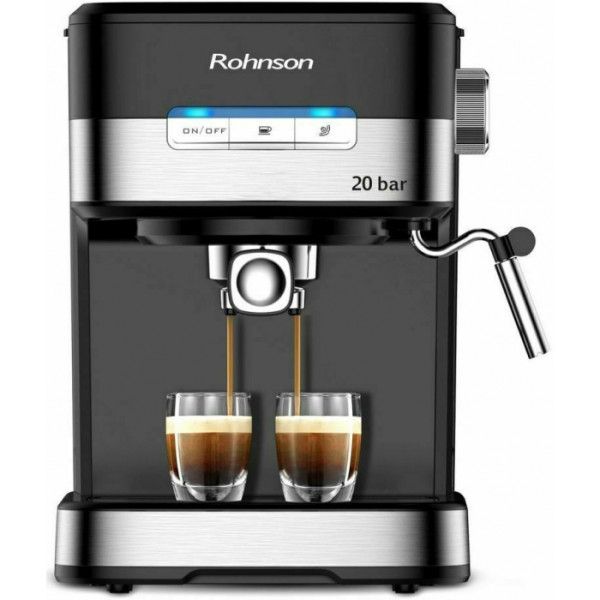 Rohnson Μηχανή Espresso 850W Πίεσης 20bar Μαύρη X1/KAF/R990