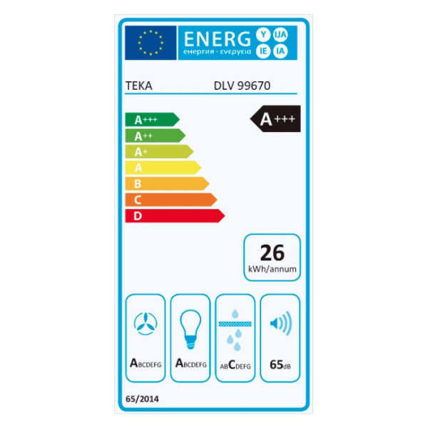 Teka DLV 99670 TOS Απορροφητήρας Καμινάδα 90cm Μαύρος
