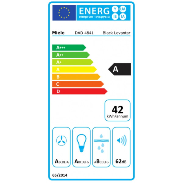 Miele DAD 4841 Μηχανισμός Απορρόφησης 91.6cm Μαύρος