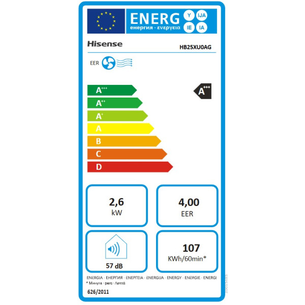 HISENSE UNI HB HB25XU0AG/AS25XU00W 9.000BTU