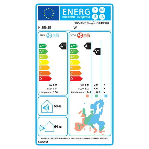 HISENSE UNI HB HB50BP0AG/AS50BP00W 18.000BTU